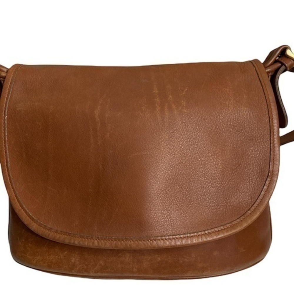 Coach 4150 fletcher vintage brown leather flap bag